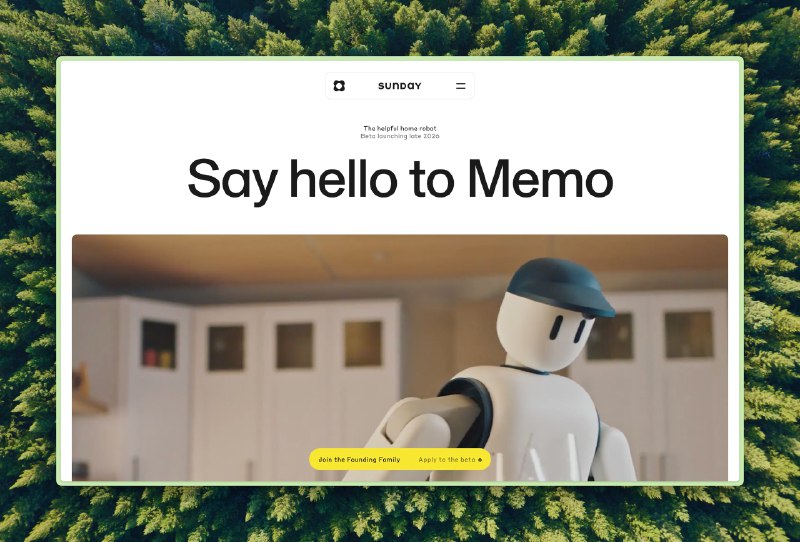 Sunday 的官网又有干货又有审美，绝了Sunday | The helpful robotics company
