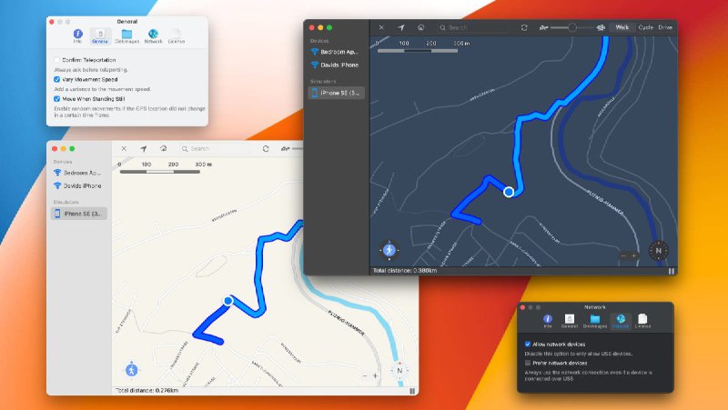 #工程师工具 有时候测试苹果 App 功能的时候需要模拟各个地方的定位，找到一款可以免越狱方便使用的定位修改工具「LocationSimulator」，可以假冒/模拟 iOS/iPadOS 和Simulator 设备位置，这个 Mac 的工具下载就可以使用，但是不建议用来做“坏事”