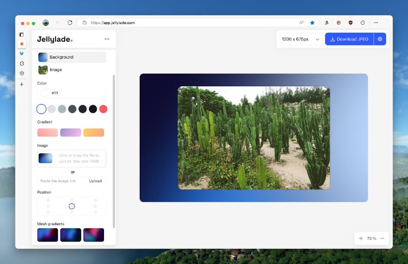#工程师工具 之前一直用浏览器插件方式来生成好看的截图，不过后面免费用户支持的类型比较少就寻找其他的方式代替，找到一个「Jellulade漂亮截图生成工具」，所有功能全免费，生成出来的效果还特别有质感，以后可以成为我的默认工具了