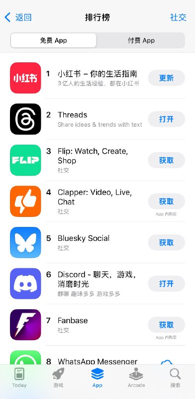 切换系统语言看了眼，小红书在美区 App Store 上架的也是简体中文版本的 App 信息