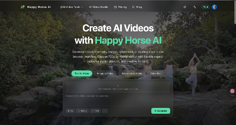 Happy Horse AI Video Generator | Text, Image & Video Edit搞流量就是唯快不破，无孔不入！比如说下面这个网站，人家那上站和搞外链速度，我是眼睁睁看着流量飙涨的，官方不官方的一点不重要，对手就是最好的学习老师