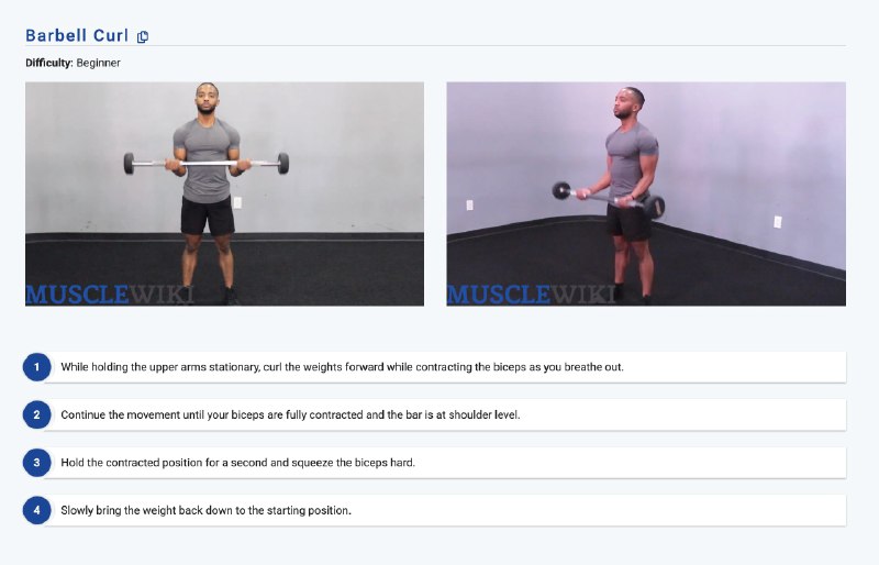 今天发现一个用于健身，肌肉训练的非常好的网站：