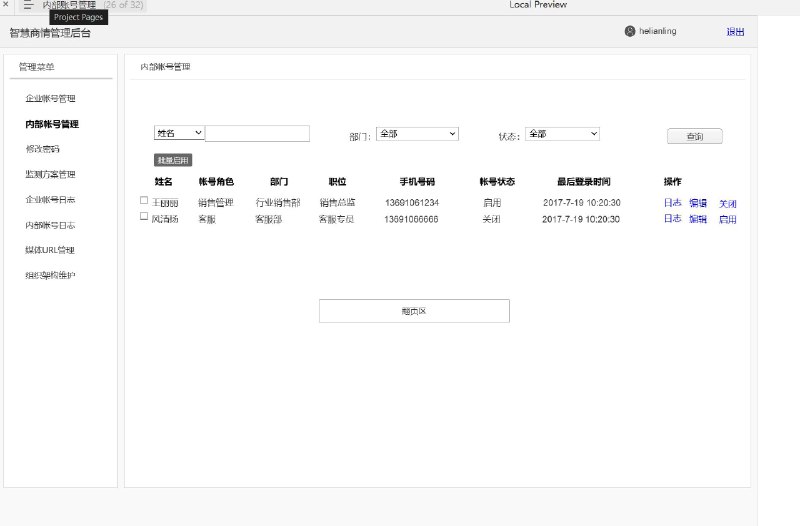 这个原型项目是一个名为“智慧商情”的舆情数据产品，旨在帮助企业或组织监控和管理与他们相关的网络舆论和信息
