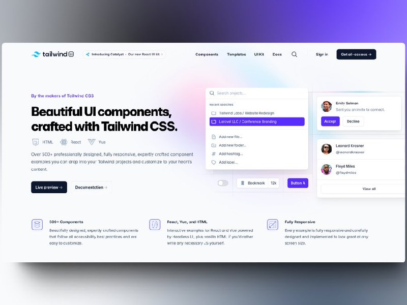 这是两个我做 Landing page 用得最多的组件库网站 🚀：1. Aceternity UI 👉 