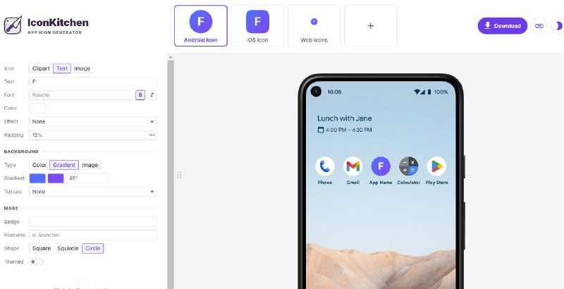 分享一个超实用的icon生成器：IconKitchen 