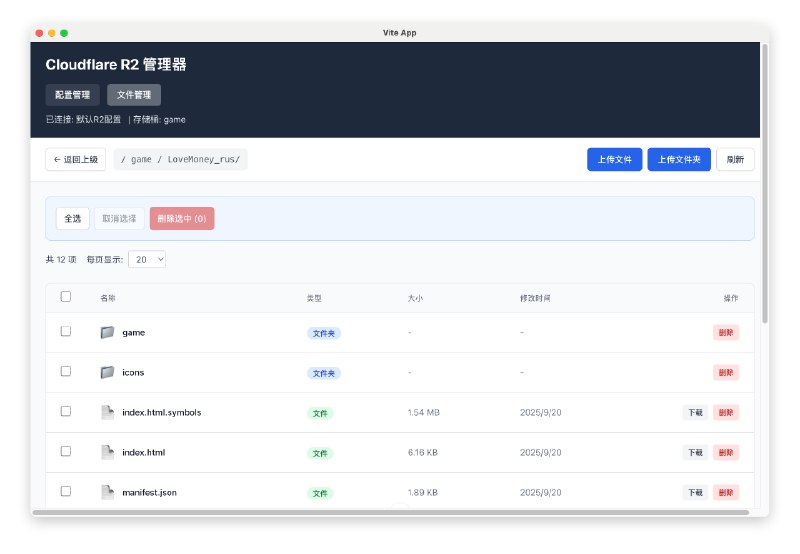 平时有经常需要上传一个文件夹到cloudflare r2里面，但是cloudflare的官网不支持上传整个文件夹