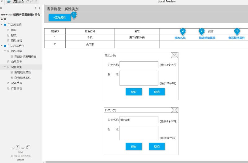 原型项目介绍：这个原型项目是一个数码产品展示端和后台设置系统，旨在为数码产品零售门店提供一个集成的解决方案，以优化商品展示和后台管理流程