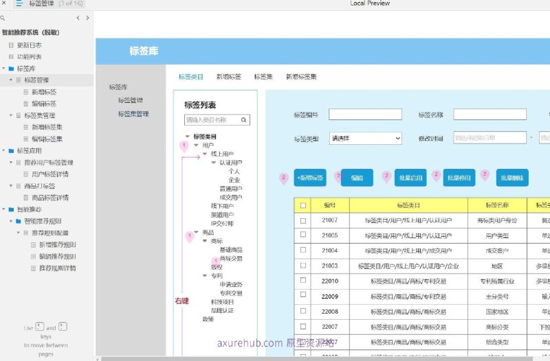 原型介绍：这是一个智能推荐系统的原型项目，旨在通过标签化管理和规则配置来优化用户体验和提升推荐准确性