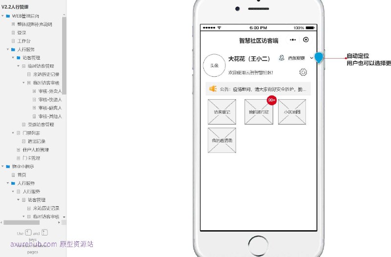 原型项目介绍：这个原型项目是一个物业管理系统，旨在通过数字化手段提升小区的访客管理和门禁控制效率