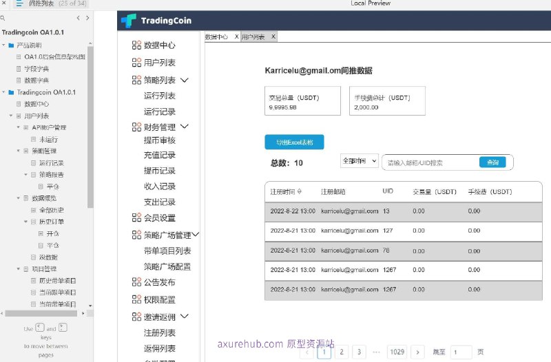 原型项目介绍：这个原型项目是一个名为区块链虚拟货币在线交易平台的后台管理系统