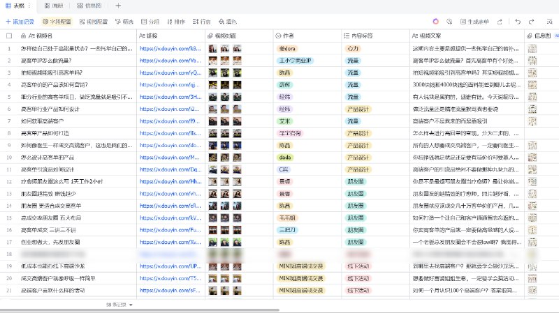 #出海运营秘籍👉@yunying23给自己的「高客单IP内容营销工厂」再次做了升级✅储存我所有对标选题+文案脚本+视频封面✅自动采集数据记录每一条视频的互动量，方便我筛选爆款选题✅自动文生图总结为每一期视频都生成一张手绘版信息提纲让我看到封面就知道这条视频的结构框架和核心结论#出海运营秘籍👉@yunying23给自己的「高客单IP内容营销工厂」再次做了升级✅储存我所有对标选题+文案脚本+视频封面✅自动采集数据记录每一条视频的互动量，方便我筛选爆款选题✅自动文生图总结为每一期视频都生成一张手绘版信息提纲让我看到封面就知道这条视频的结构框架和核心结论