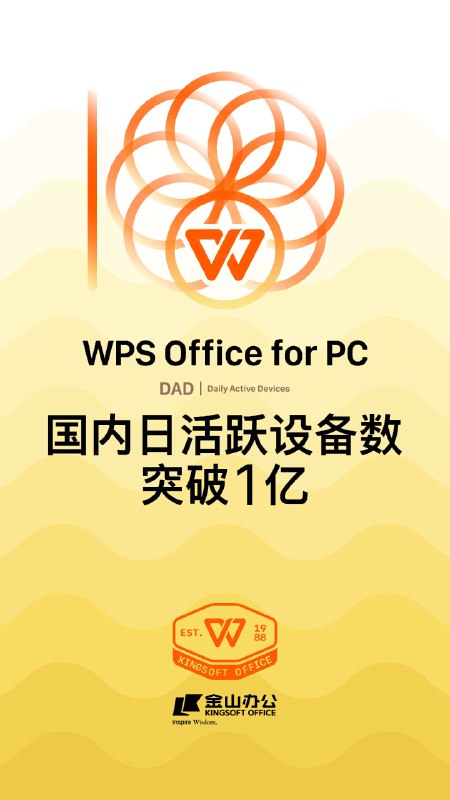 WPS 国内 Windows 用户日活突破了一亿