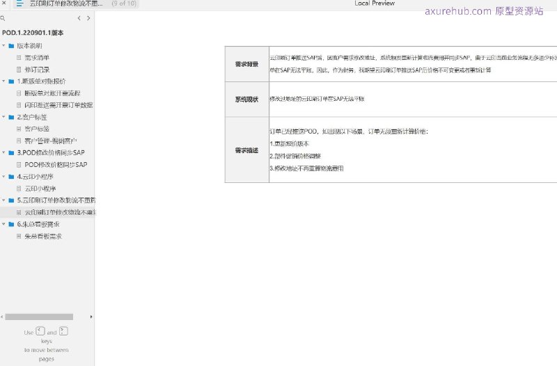 面向印刷行业的管理信息系统，旨在提高印刷业务的效率和准确性原型文档包含内容：版本说明：介绍了文档的版本信息