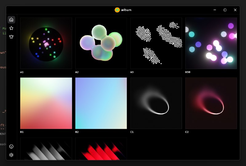 构思了一个实时音画互动 app：ælbum，可以实时渲染和合成音频，跨 iOS / macOS / Windows 三个端