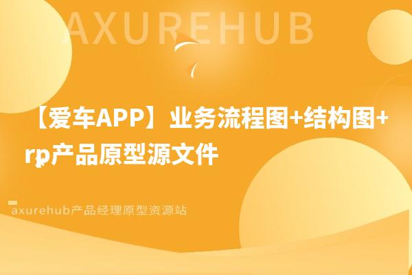 爱车APP是一款针对车主开发的原型，原型由业务流程图+结构图+rp产品原型源文件组成