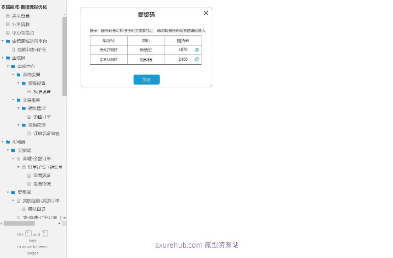 原型项目介绍：这个原型项目是“农信商城-自提流程优化”，旨在优化农信商城的自提流程，提升用户体验和运营效率