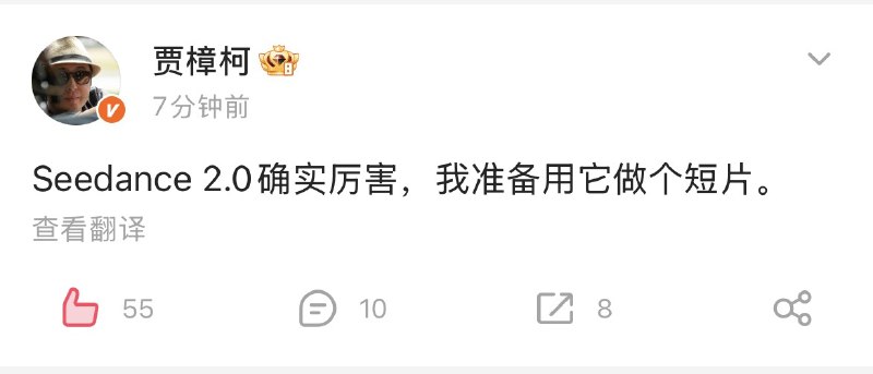 关于 Seedance 2.0，目前看到最破圈的一条内容