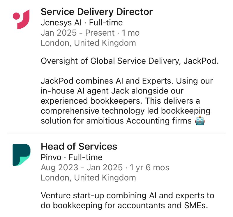 英国企业财税赛道的 AI agent 实践➡️没“人”不行，必须“人工”➕“智能”之前说那家和我们同赛道的英国 local 创业公司，比我们慢一拍的那个，终于开始我们一年前开启的模式了： AI agent ➕human experts