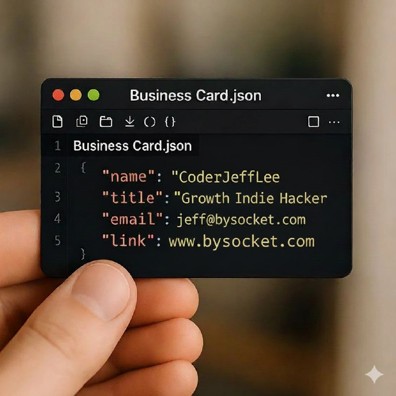 只做你专属的 biz card ！名牌来了！nano 垫图，加下面 prompt 即可，还可以随意改颜色各种：name 改成 CoderJeffLeetitle 改成 Growth Indie Hackeremail 改成 xxxlink 改成 xxx