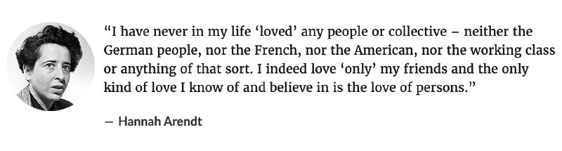 最近看到一个很火的关于出国或者在国内的争论，正好前几天看到一段很喜欢的话：“我这一生中从来没有爱过任何一个民族、任何一个集体——不爱德意志，不爱法兰西，不爱美利坚，不爱工人阶级，不爱这一切