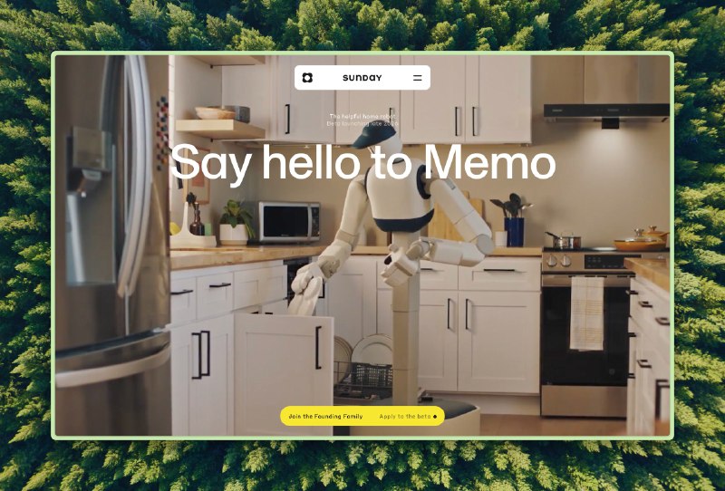 Sunday 的官网又有干货又有审美，绝了Sunday | The helpful robotics company