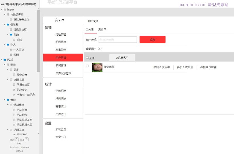 原型项目介绍：这个原型项目是一个“平衡车俱乐部管理系统”，旨在为平衡车爱好者提供一个全面的在线管理平台