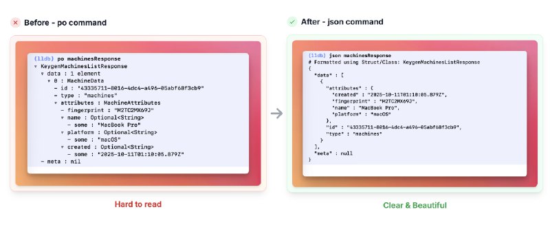 理解不了老外的脑回路，给Xcode做了个json格式的打印，老外纷纷说喜欢左侧的格式