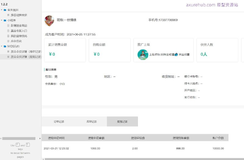 原型项目介绍：这个原型项目是一个针对黑金会员的电商系统，旨在通过提供专属的商品和服务来增强用户的购物体验和忠诚度
