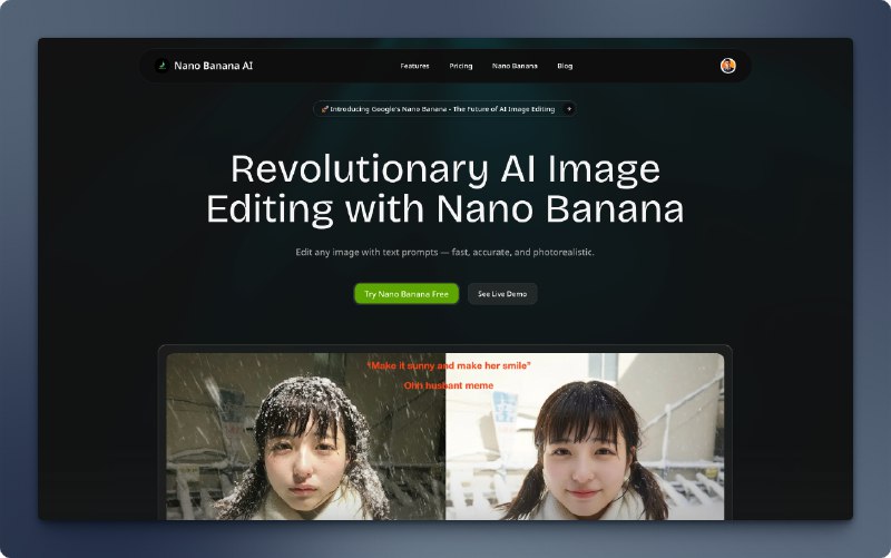 🎉 MkSaaS模板的新案例：AI生图工具站 Nano Banana AI