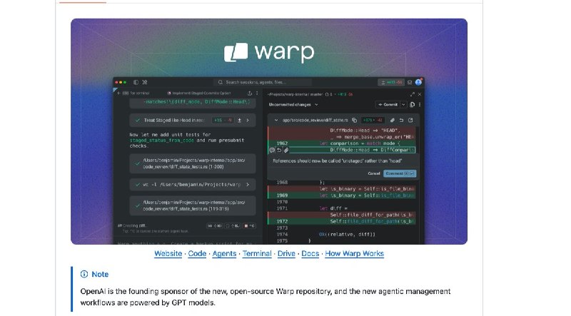 Warp 竟然开源了！在我眼里是跟 AI 结合最紧密跟进最快的一个命令行终端了