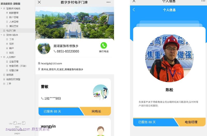 这个原型项目是一个名为“政法委项目”的智慧社区网格管理系统，旨在提升社区管理的智能化和效率