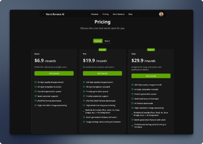 🎉 MkSaaS模板的新案例：AI生图工具站 Nano Banana AI