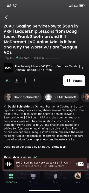 最近最佳 podcast，ServiceNow 真是一家有“内核”的公司