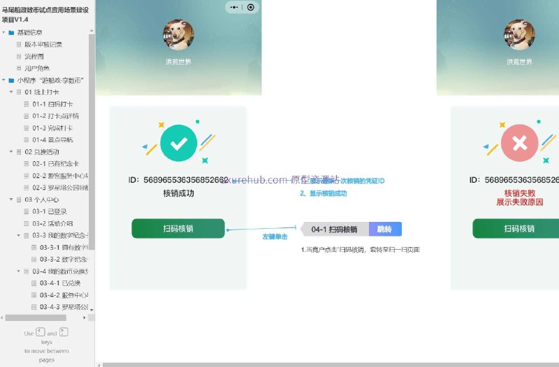 原型项目介绍：这个项目是一个名为“游船政·享数币”的小程序，旨在通过数字人民币（数币）试点应用场景建设，提升用户体验和促进数字人民币的使用