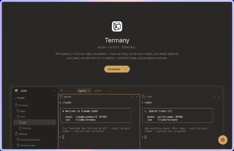 我的 Agent-Native 终端 Termany 发布了