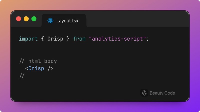昨天给网站接入了Crisp ，一个网站客服工具，顺便给analytics-script也加上了crisp的script现在只需两行代码就能在网站里加上crisp了