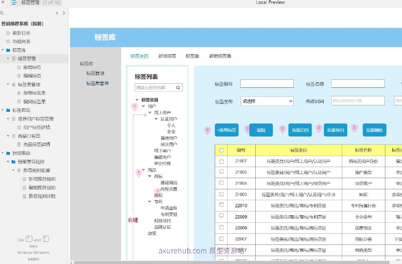 原型介绍：这是一个智能推荐系统的原型项目，旨在通过标签化管理和规则配置来优化用户体验和提升推荐准确性