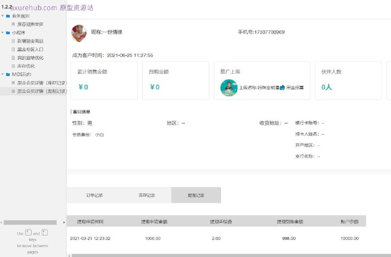 原型项目介绍：这个原型项目是一个针对黑金会员的电商系统，旨在通过提供专属的商品和服务来增强用户的购物体验和忠诚度