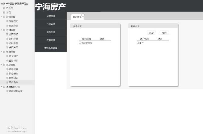 这个原型文件是一个包含20个目录的综合性管理系统原型，共涵盖了登录、房源管理、合同管理、组织管理、权限管理和基础数据管理等多个模块