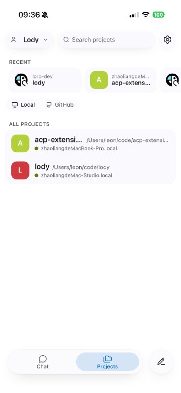 Lody 新版移动端已发布，快试试，绝对比 codex 和 claude code 的 remote control 好用