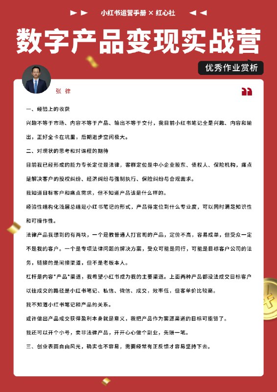 数字产品变现实战营，部分优秀作业展示