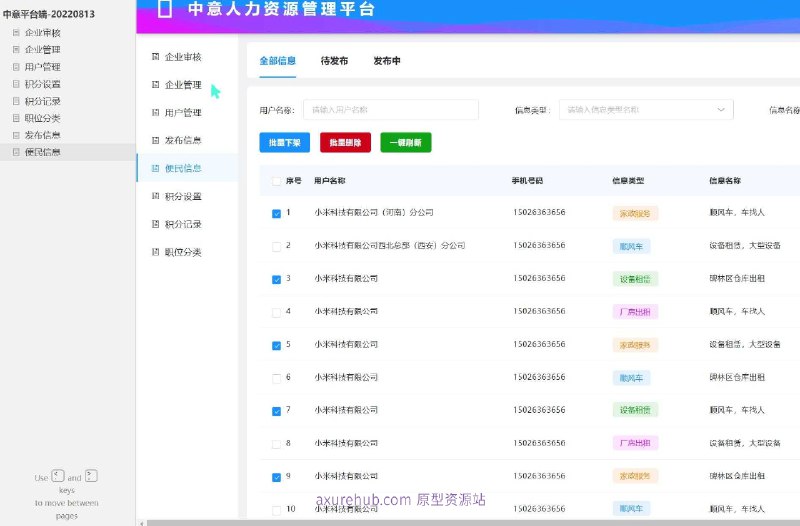 这个原型项目是一个名为“中意平台端”的便民信息平台，旨在为企业和个人提供一个便捷的信息发布和管理服务