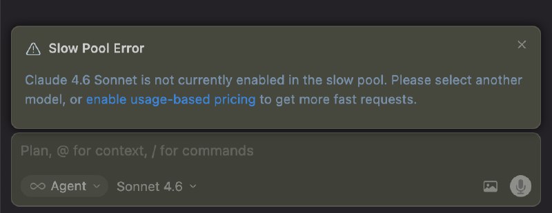 cursor 里 500次用完了，现在opus 4.6 ，sonnet 4.6 也不能用了