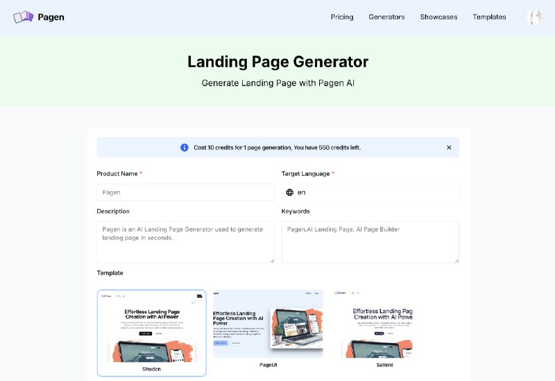 我的第三次付费分享来了，这次的主题讲 AI Landing Page Generator