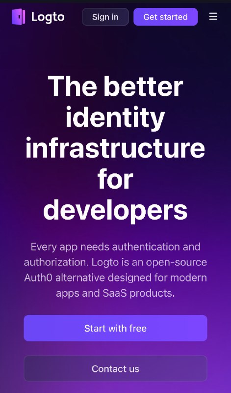 ⭕️ 比clerk更好用的用户管理工具logto，开源的auth0工具，支持GitHub、Google等多种登录方式，UI比clerk好太多，还便宜（免费计划50000MAU）🔗 