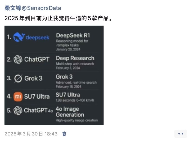 大家平时还有用Deep Research吗？去年初的时候，我觉得这是个非常牛逼的功能，直接出研究报告，但回顾这一年多来，我一共也就用了10来次，每次的产出物都差强人意，产出物都是些大路货材料，没有啥洞察，反而比不上和ChatGPT深度互动带来的认知收获