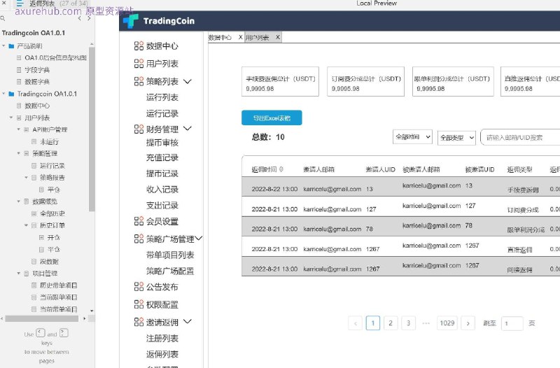 原型项目介绍：这个原型项目是一个名为区块链虚拟货币在线交易平台的后台管理系统