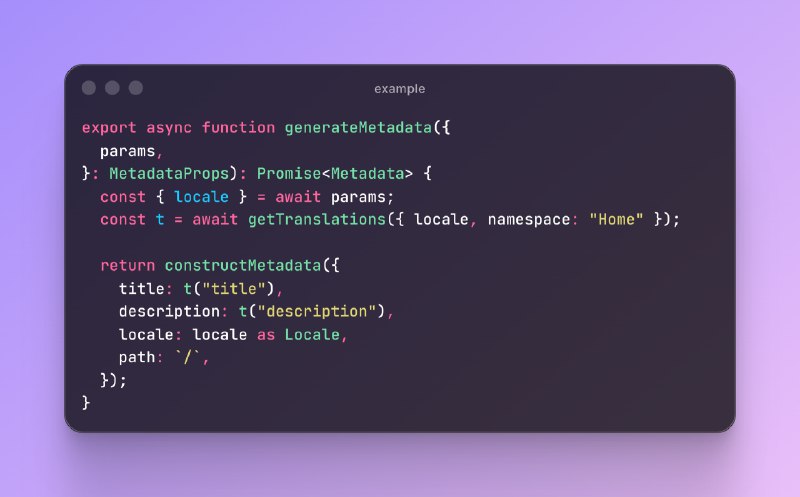 Nexty.dev 有一个自动处理 metadata 的方法，只需要传入很少的信息，就能生成完善的 metadata，满足你的网站 SEO 指标