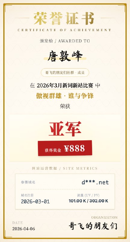 朋友们，假期最后一晚，我们来给大家颁奖了