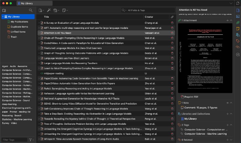 最近看到了一个开源工具 Zotero，